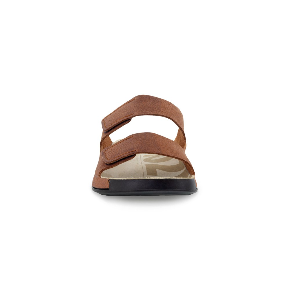 Mens Sandals - ECCO 2Nd Cozmo Flat - Brown - 3562RBUPD